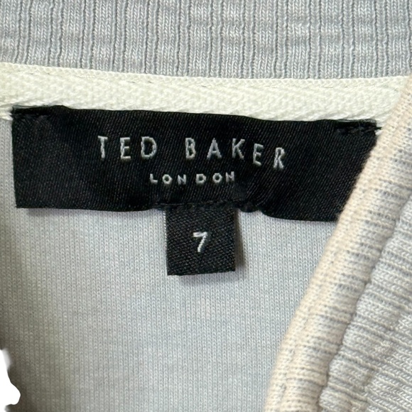 Ted Baker London Pleaded Patch Sleeves Double Full Zip Up Jacket - Picture 8 of 15